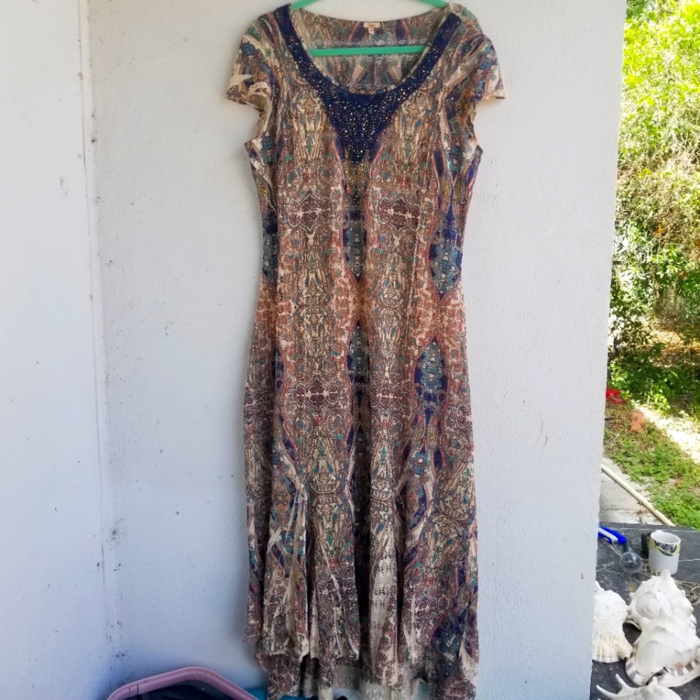 Reba paisley knit dress L